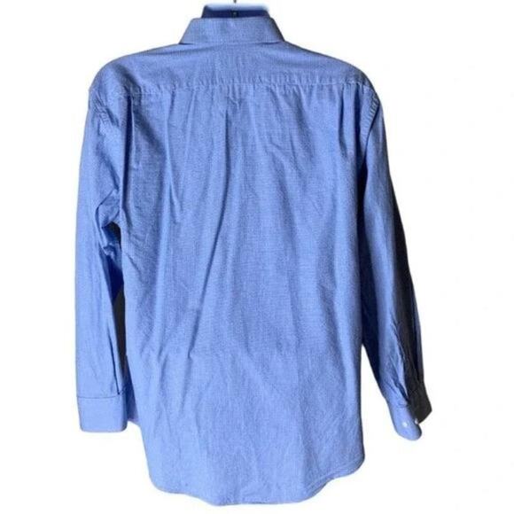 Nordstrom Trim Fit Plaid Dress Shirt Mens 17.5 Long Sleeve Casual Button Front - Picture 4 of 5